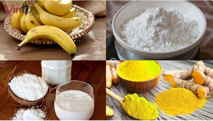 Nguyên liệu làm bánh chuối hấp nước cốt dừa