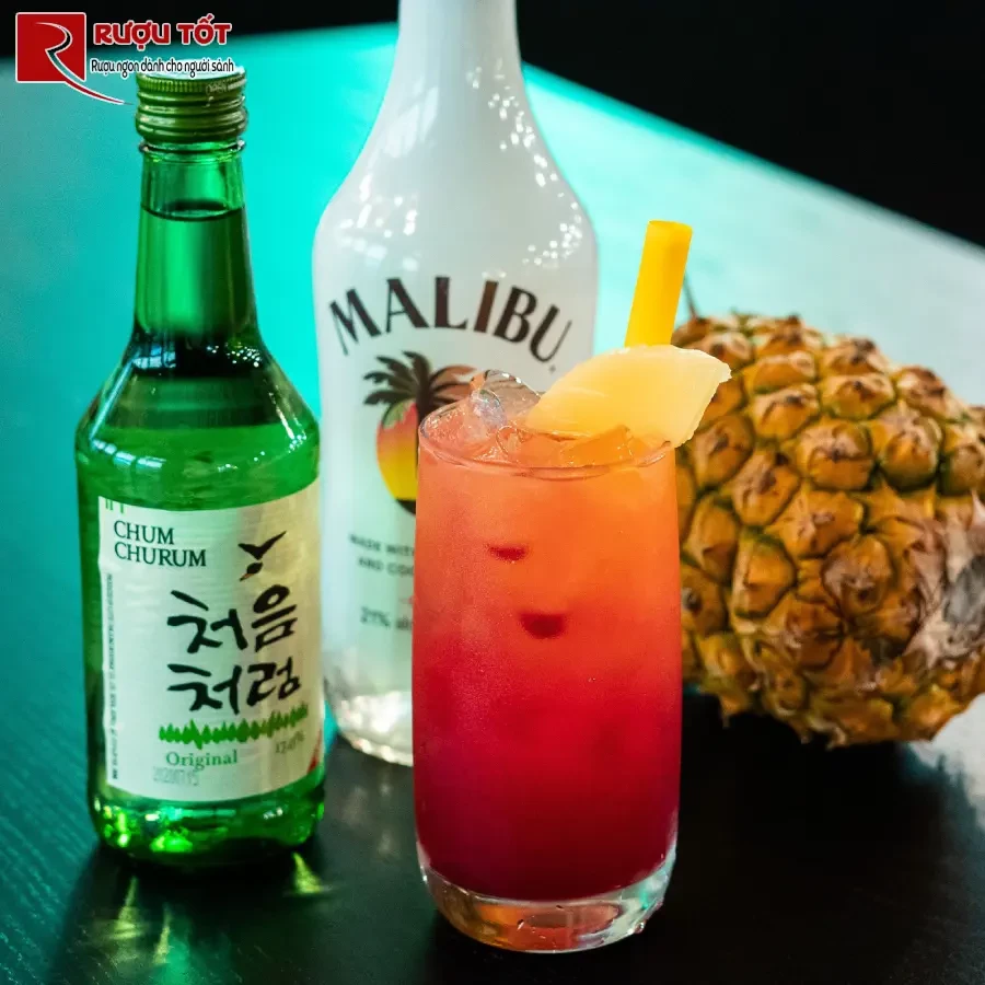 mix soju với trái cây
