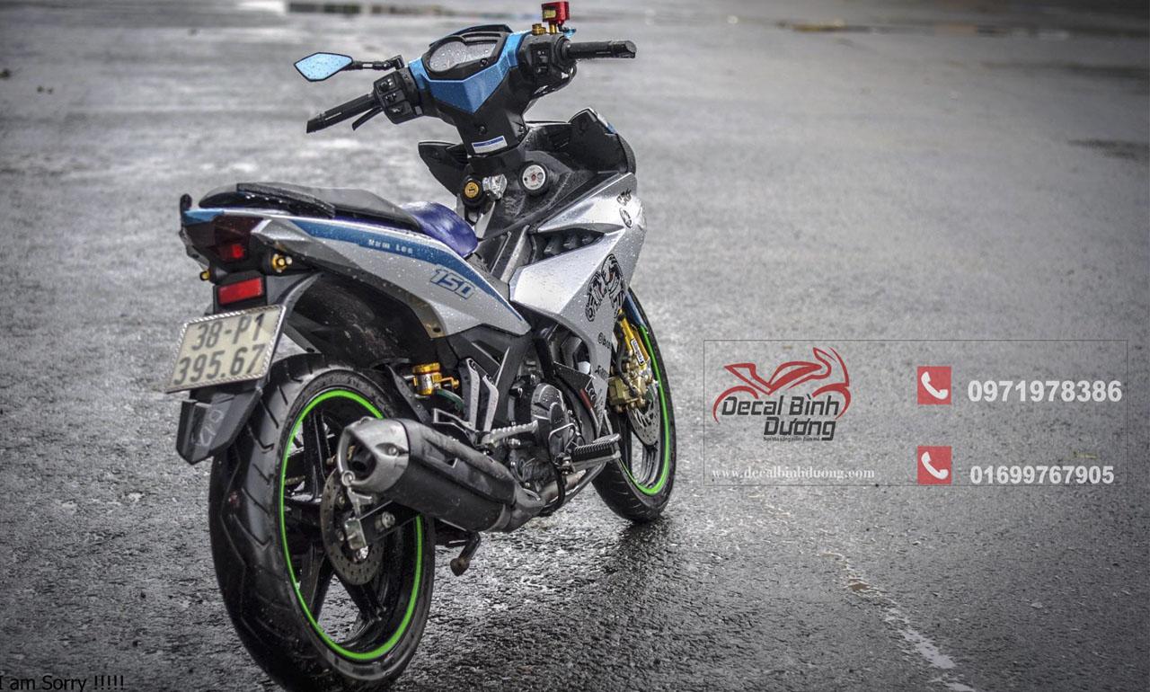 Xe Exciter 150 Độ Kiểng - Độ Xe Exciter 150 Xanh Bạc Đẹp Từng Chi Tiết