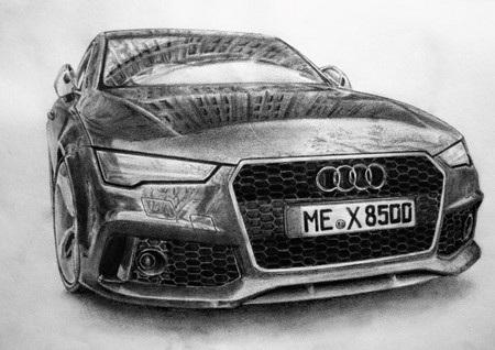 Bộ tranh siêu xe vẽ chì tuyệt đẹp của chàng sinh viên kỹ thuật