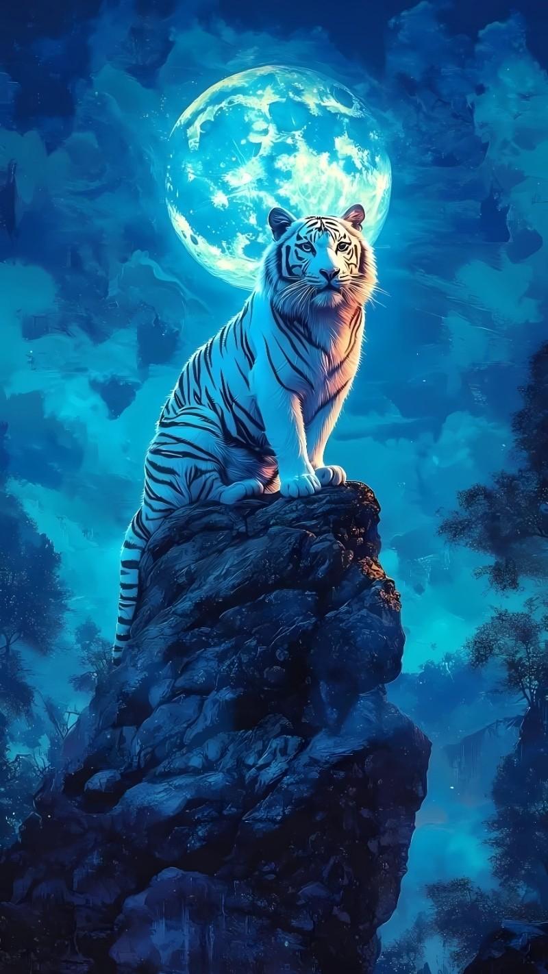 Hình nền hổ trắng: 4K cho điện thoại và máy tính