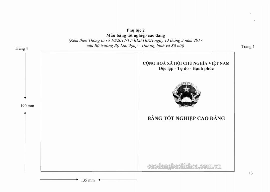 Tốt nghiệp cao đẳng được gọi là bằng gì?