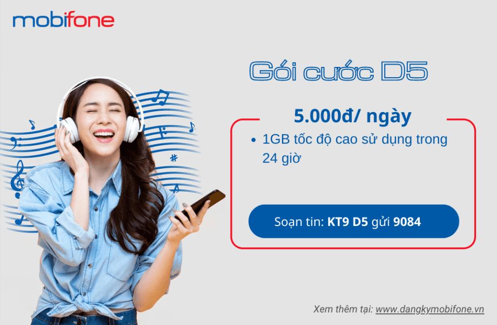 Hướng dẫn đăng kí gói cước D5 Mobifone