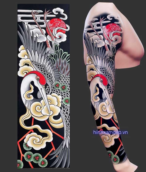 Hình Xăm Nhật Cổ Full Tay