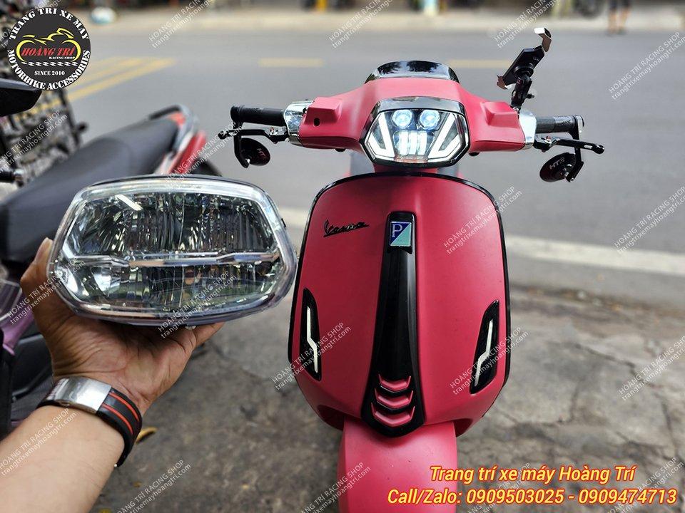 Cụm đèn bi cầu Led Tun V2 Vespa Sprint tích hợp xi nhan
