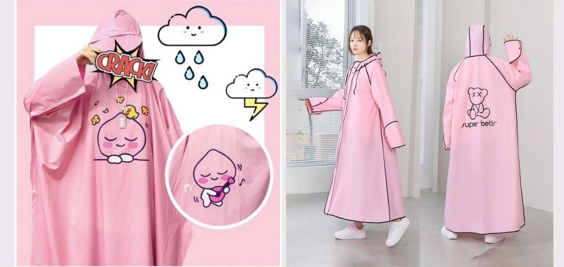 Top các mẫu áo mưa cute dễ thương đốn tim phái nữ