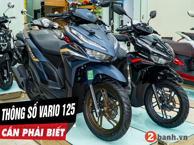 6 thông số xe Vario 125 2026 cần phải biết trước khi mua xe