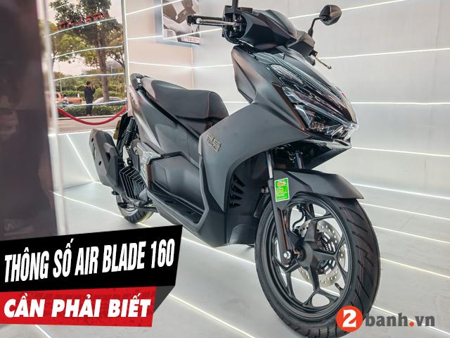 6 thông số xe Air Blade 160 2026 cần phải biết trước khi mua xe