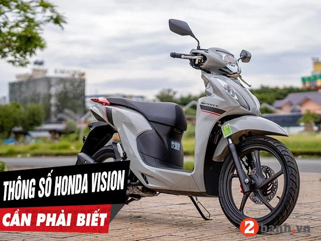 6 thông số xe Vision 2026 cần phải biết trước khi mua xe