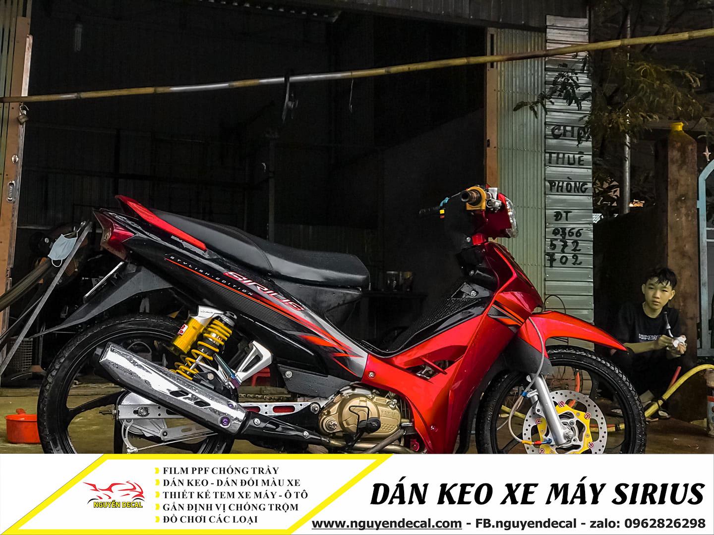 TOP 15 mẫu dán keo xe máy Sirius Đẹp, được ưa chuộng nhất