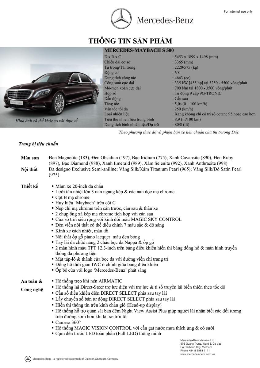 Mercedes Maybach S560 - Mercedes - Benz Việt Nam