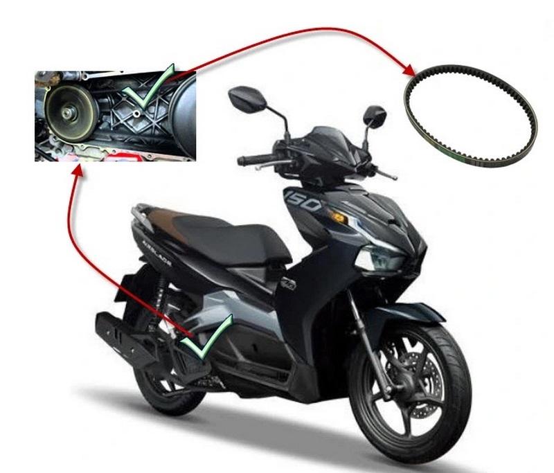 Thay dây Curoa xe tay ga hết bao nhiêu tiền? Thay loại nào tốt?