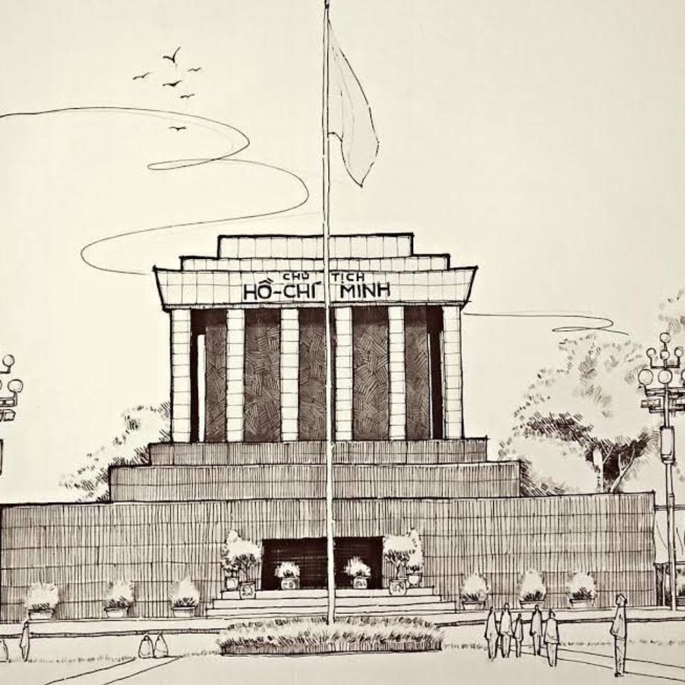 Tranh vẽ lăng Bác – Cùng vẽ ước mơ với Bác Hồ kính yêu 